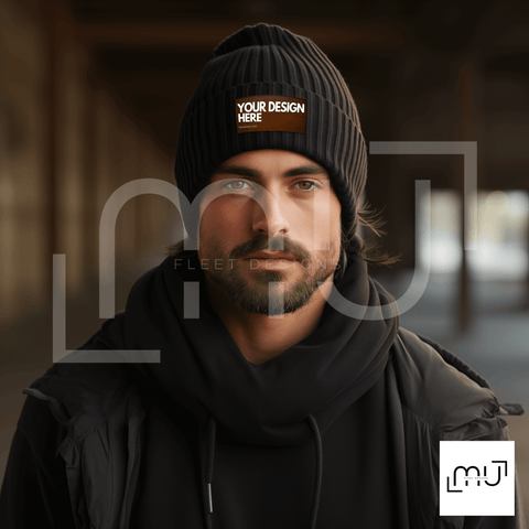 Black Beanie Mockup 004