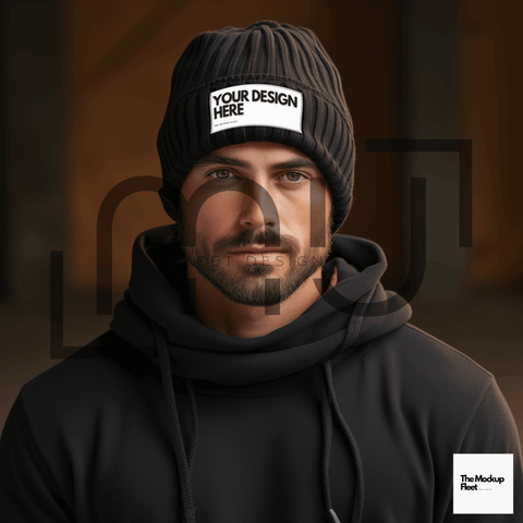 Black Beanie Mockup 010