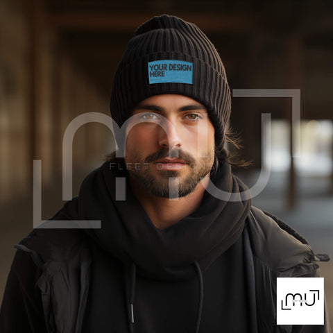 Black Beanie Mockup 004