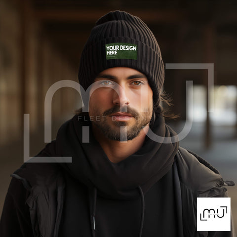 Black Beanie Mockup 004