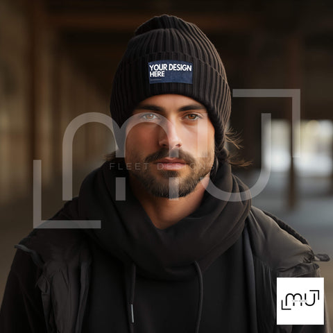Black Beanie Mockup 004