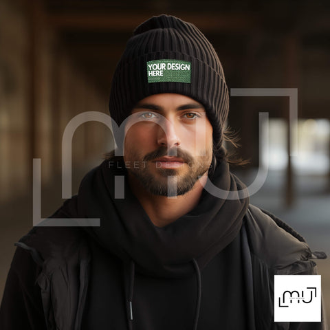 Black Beanie Mockup 004