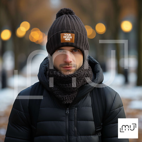 Black Beanie Mockup 002