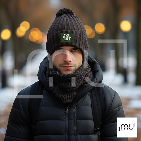 Black Beanie Mockup 002