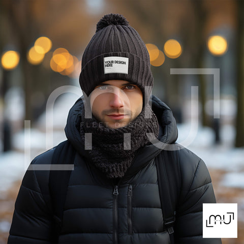 Black Beanie Mockup 002