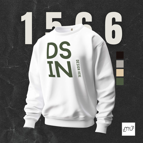Comfort Colors 1566 Mockup 001 | White Sweatshirt