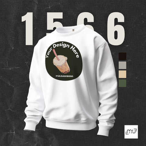 Comfort Colors 1566 Mockup 001 | White Sweatshirt