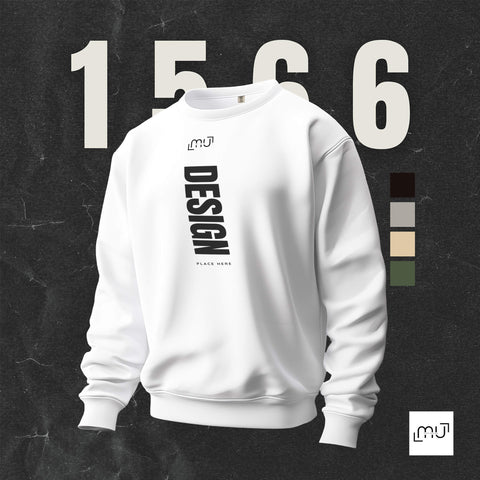 Comfort Colors 1566 Mockup 001 | White Sweatshirt