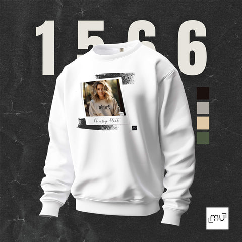 Comfort Colors 1566 Mockup 001 | White Sweatshirt