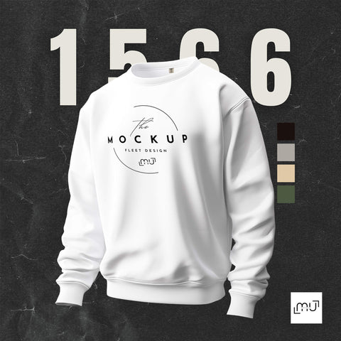 Comfort Colors 1566 Mockup 001 | White Sweatshirt