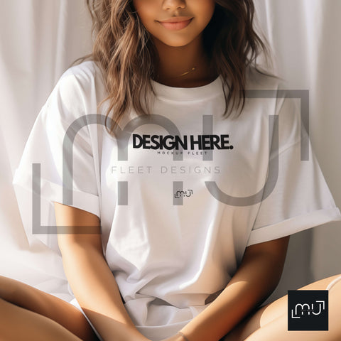 Gildan 5000 Mockup | White T-Shirt 002