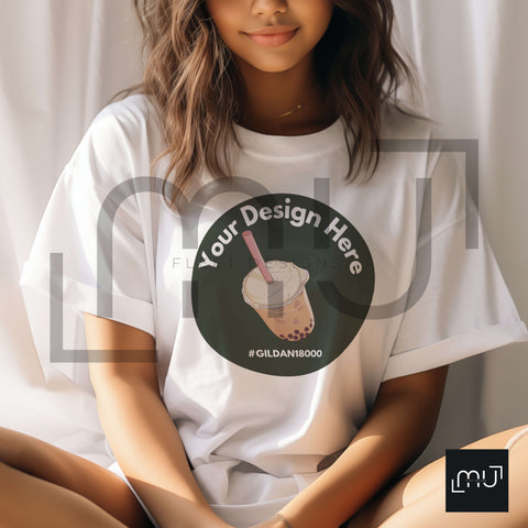 Gildan 5000 Mockup | White T-Shirt 002
