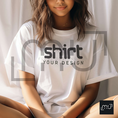 Gildan 5000 Mockup | White T-Shirt 002