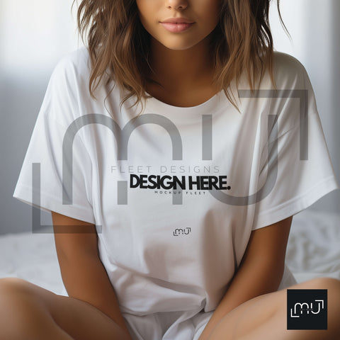 Gildan 5000 Mockup | White T-Shirt 003