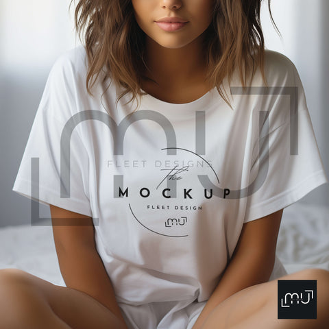 Gildan 5000 Mockup | White T-Shirt 003
