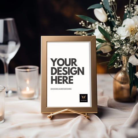Wedding Table Number Mockup 003