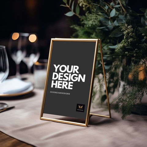 Wedding Table Number Mockup 002