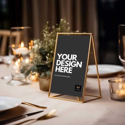 Wedding Table Number Mockup 004