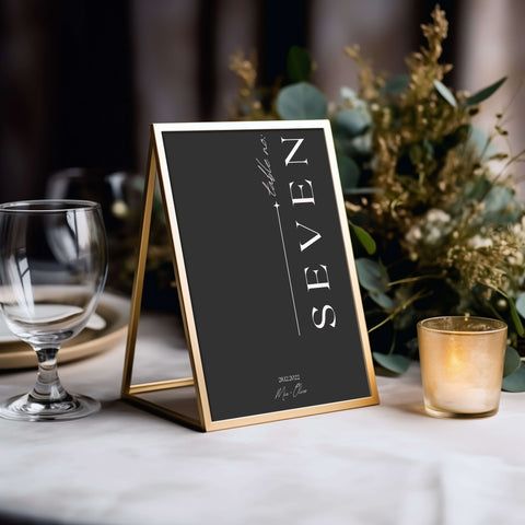 Wedding Table Number Mockup 005
