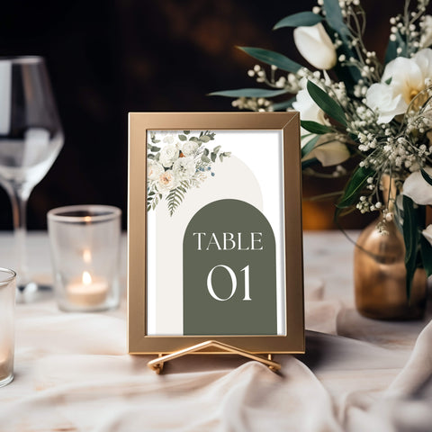 Wedding Table Number Mockup 003