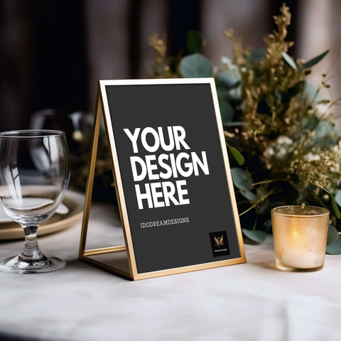 Wedding Table Number Mockup 005