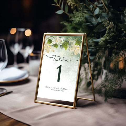 Wedding Table Number Mockup 002