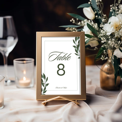 Wedding Table Number Mockup 003