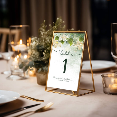 Wedding Table Number Mockup 004