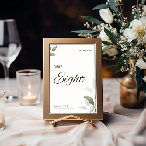 Wedding Table Number Mockup 003