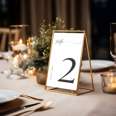 Wedding Table Number Mockup 004