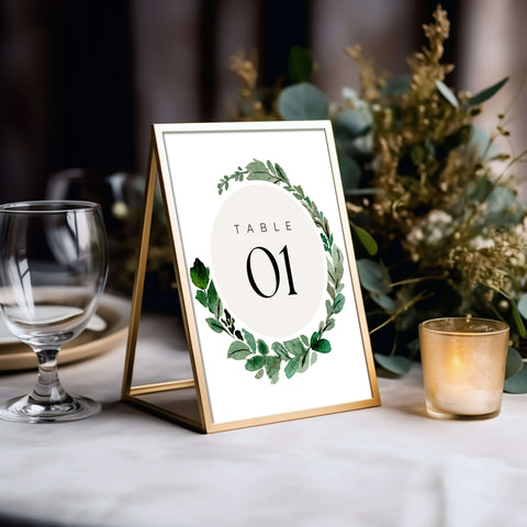 Wedding Table Number Mockup 005