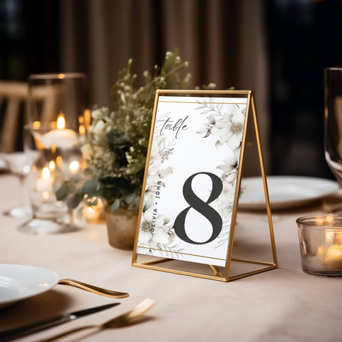 Wedding Table Number Mockup 004