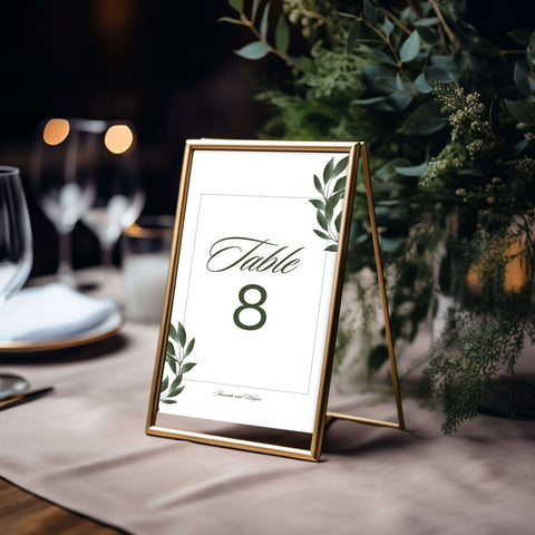 Wedding Table Number Mockup 002