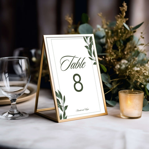Wedding Table Number Mockup 005