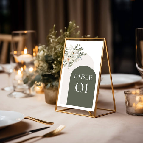 Wedding Table Number Mockup 004