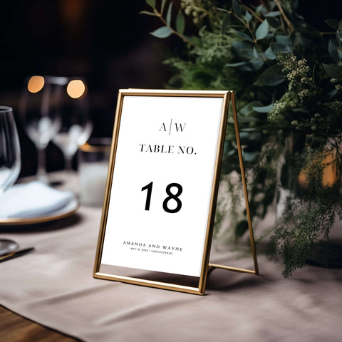 Wedding Table Number Mockup 002