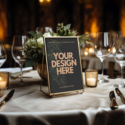 Wedding Table Number Mockup 010
