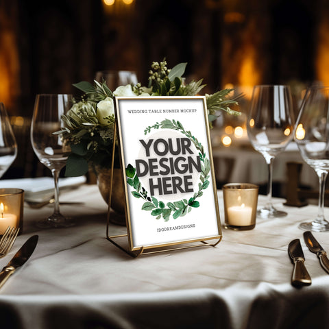 Wedding Table Number Mockup 010