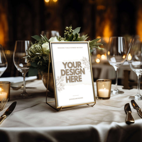 Wedding Table Number Mockup 010