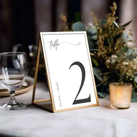 Wedding Table Number Mockup 005