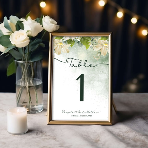 Wedding Table Number Mockup 001