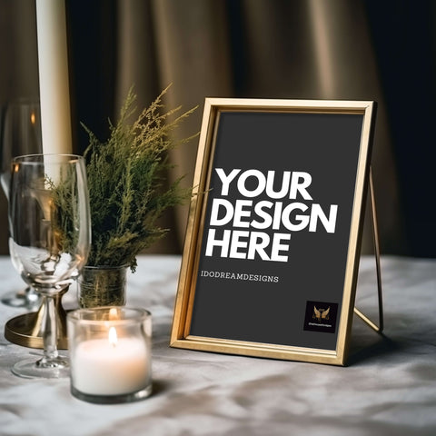 Wedding Table Number Mockup 006