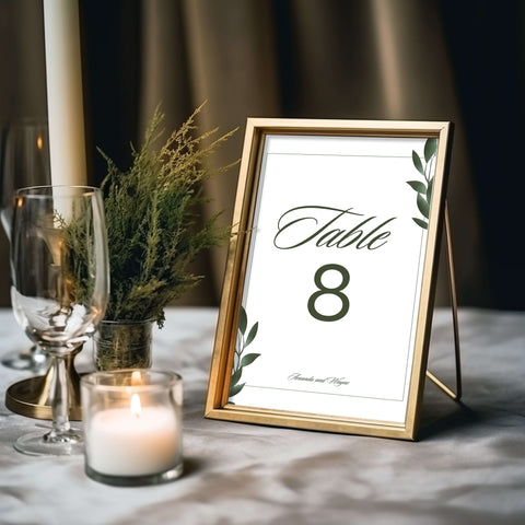 Wedding Table Number Mockup 006