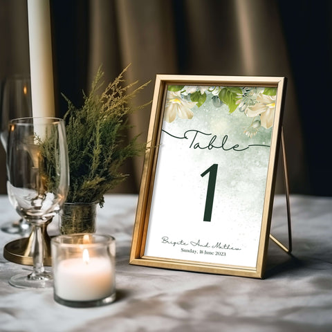 Wedding Table Number Mockup 006