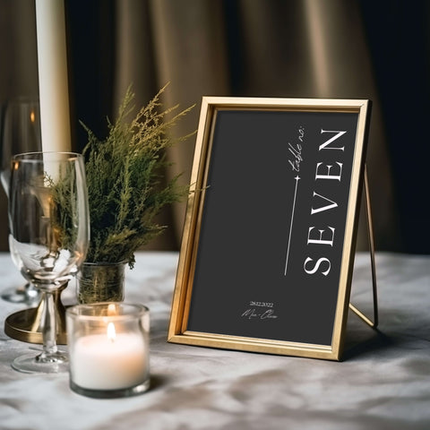 Wedding Table Number Mockup 006