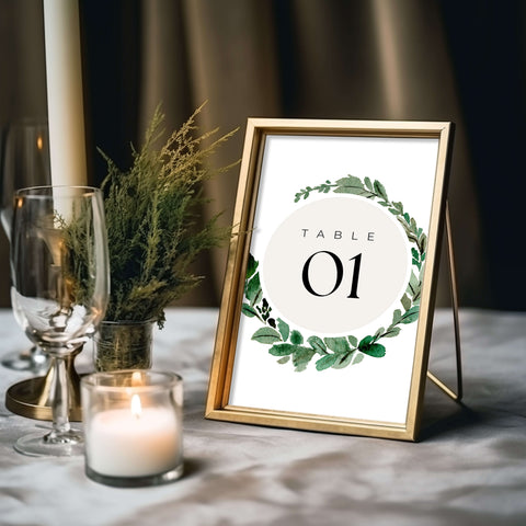 Wedding Table Number Mockup 006