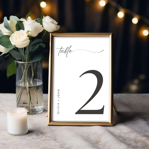 Wedding Table Number Mockup 001
