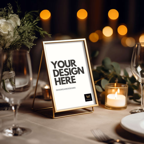 Wedding Table Number Mockup 007