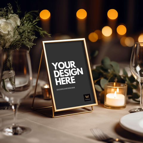Wedding Table Number Mockup 007