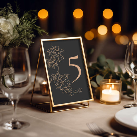 Wedding Table Number Mockup 007